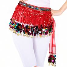 Costum de dans din buric cu ciucuri Lanț în talie Decorații de petrecere Fusta cu paiete cu ciucuri Învelitoare în talie Boemia cu ciucuri de performanță Esarfă de șold