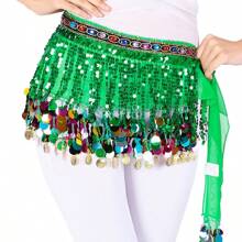 Costum de dans din buric cu ciucuri Lanț în talie Decorații de petrecere Fusta cu paiete cu ciucuri Învelitoare în talie Boemia cu ciucuri de performanță Esarfă de șold