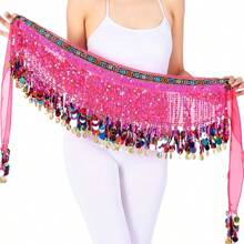 Costum de dans din buric cu ciucuri Lanț în talie Decorații de petrecere Fusta cu paiete cu ciucuri Învelitoare în talie Boemia cu ciucuri de performanță Esarfă de șold