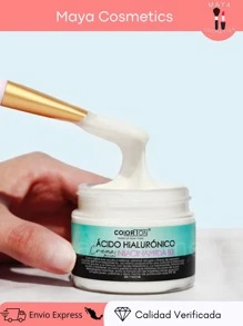 Crema Acido Hialuronico Con Niacinamida B3 Colorton  Control quita Manchas , Hidratante Facial Para Hidratar Y Suavizar La Piel Extra Seca, Nutritiva, Mejora La Sequedad, Loción Facia , skincare rutina facial - verde menta - Ver 5