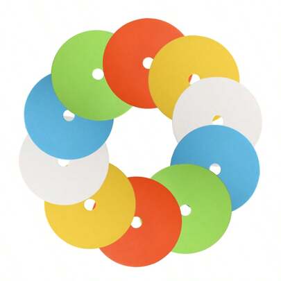 10 件/套高品质足球/篮球训练辅助器材带孔地板标记