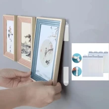 Reusable Hook-And-Loop Sticky Double-Sided Tape, Damage-Free Nail-Free Wall Protector For Frames - Multicolor - View 3