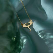 Collar con colgante de dragón de acero inoxidable, joyería de dragón fantástica, collar de dragón dorado gótico, collar medieval de uso diario - Collar - Ver 5