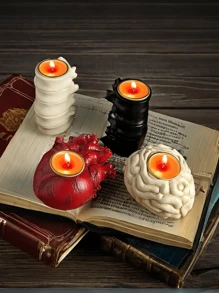 1PC Heart, Spine, Brain, Candlestick Ornament, High End, Retro Ornament, Heart Horror, Decorative Supplies, Props Suitable For Festival Matching Scenes, Home Decoration Ornament Ornament Decor,Home Decor