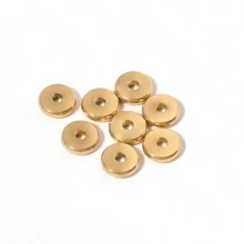 20 roestvrij stalen platte spacer kralen lot 3 4 5 6 8 10mm gouden losse grote grote gaten spacer kralen voor armband DIY sieraden maken accessoires
