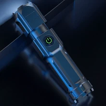 Powerful LED Flashlight Torch 9900000LM Zoom USB Rechargeable Super Bright Lamp - Black - View 9