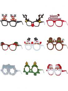9 Piezas Gafas de papel 3D Feliz Navidad, estilo de Papá Noel, Renos, Muñeco de Nieve, Árbol de Navidad, Accesorios para fotos navideñas, Decoraciones navideñas, Juguetes y regalos navideños, Recuerdos para fiesta de Navidad, Decoración de fiesta de Navidad, Decoración de Año Nuevo 2025, Navidad
