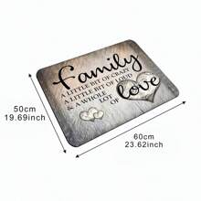 1 件装洗衣机烘干机罩垫，复古木纹心形印花，吸水顶盖，速干冰箱防尘罩，现代洗衣房和厨房电器洗衣机烘干机防尘罩