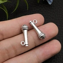 10/15pcs Mixed Styles Musical Instrument Charms  Music Sign Microphone Guitar Charms Artist Charms For Jewelry Making Bulk - One Size Fits All - View 13