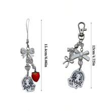 1pc Nana Keychain, Phone Charm, Anime Girl Portrait, Strawberry Bow Beaded Pendant, Car Key Chain, Backpack Decoration, Bag Accessory, Gift Car Accessories Bag Charm School Letter Cute Goth Y2k - Multicolor - View 9