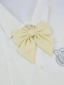 1 Peça Gravata Sólida Feita à Mão em Poliéster JK com Fecho de Presilha, Colar Largo, Adequada para Uniformes Escolares, Uso Diário e Festivais do Dia dos Namorados