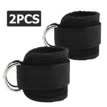 健身用健身踝带 - 臀踝袖回弹带，健身拉力器配件，适用于女性臀腿伸展器、髋部外展器和下肢锻炼器材（2 件）黑色/粉色/蓝色/绿色/紫色/红色/橙色/灰色，多种颜色 - 彩色 - 查看 11