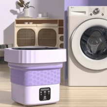 6L Portable Washing Machine, Large Capacity With Spin Dryer, Bucket For Clothes, Travel, Home Underwear - 查看 2