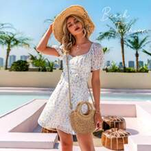 Oaoleer 1PC Straw Clutch Purses For Women Woven Straw Beach Sea Handbag Tote Bags For Summer - màu nâu - Xem 5