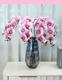 Kit 3 Pieza Orquídea Flores Artificial De Tacto Real, Flores Falsas De Plástico PaDecoración Del Hogar, Oficina, Boda, Centro De Mesa De Mesa De Florerora - Multicolor - Ver 4