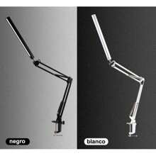 Lámpara de Escritorio LED con Brazo Oscilante de 360° 3 Modos de Luz con 10 Niveles de Brillo Infinito Negro - Blanco - Ver 7