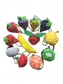 Reusable Shopping Bag, Creative Fruit Shopping Shoulder Bag, Foldable Strawberry Shaped Shopping Tote Bag, Suitable For Shopping, Travel And Office, Kitchen Storage And Organization, Kitchen Accessories, And Cute Strawberry Wallet - Multicolor - View 4