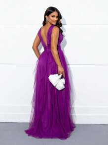 Women Dresses - Purple - View 2