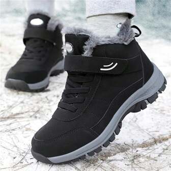 Winter Warm Fleece Snow Boots High-Top Winter Shoes, Couple Models, Elderly Outdoor Anti-Slip Durable Boots, Parents Casual Snow Boots