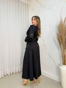 Evangelical Moda Dress Midi Maxi Glamor Madame Catarina/AL833 - 黑色 - 查看 5