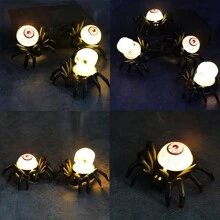 1/12 件万圣节蜘蛛无焰茶灯电池供电蜡烛灯 LED 电子发光蜘蛛背骷髅灯派对装饰道具夜灯鬼节装饰桌面气氛装饰品万圣节装饰房间装饰万圣节花园装饰礼物仙女节日装饰节日装饰 - 暖白色 - 查看 5