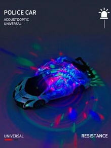 1pc Dancing Deformation Rotating Universal Police Car Electric Stunt Car With Lights Automatically Open The Door Boy Children's Toys,Back To School