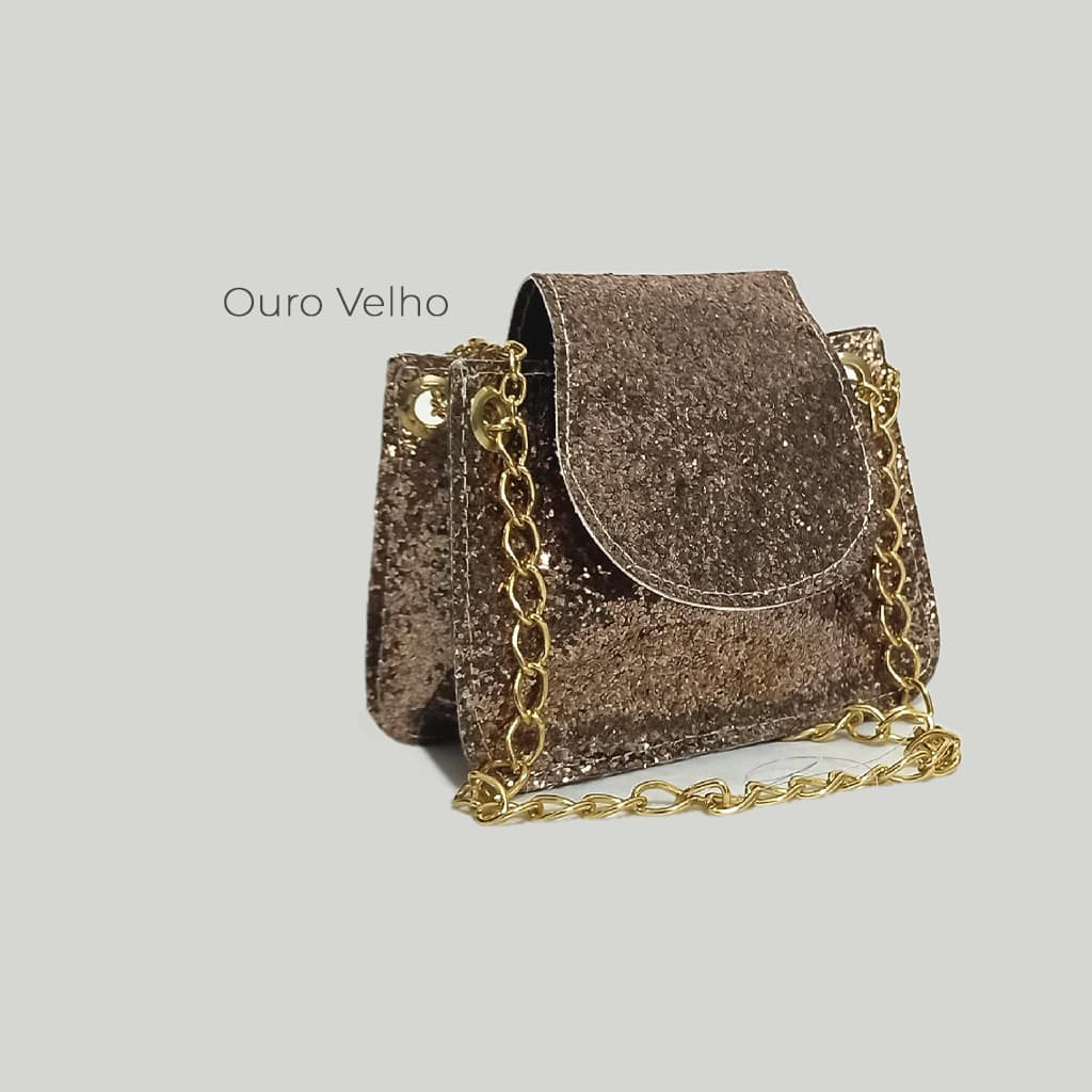 Fine Glitter Mini Bag Color:Old Gold - 金色 - 查看 1