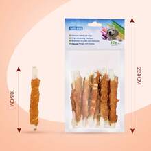 Nobleza - Snacks para Perros - Chips de Bacalao Enrollados con Pollo - Chuches Natural para Perros - Golosinas para perro - Premios y Recompensas para perros - L10 cm, 6 bolsas x 80 gr