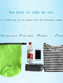 1pc 5L/10L/20L/40L/70L, 210T Titaf Outdoor Collapsible Waterproof Bag, Outdoor Hiking Water Sports Boating Camping Outdoor Waterproof Bag Travel Essentials Travel School Back To School School Supplies Holiday Holiday Essentials Vacation Accessories Mini Summer - Blue - View 4