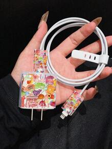 Fruit Party Balloon IPhone Phone Case + Charger Protector Cover + Bite Proof Cable Organizer - Multicolor - View 3