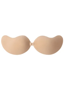 YIYANG Plus Size Women's Invisible Sticky Push-Up Bra, Anti-Sagging - Strapless Underwear, Solid Color All-Match - Khaki - View 7