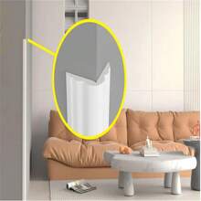 1roll 4x200cm Wall Corner Protector, Inside & Outside Self Adhesive Wall Corner Guard&Edge Protector, Flexible Vinyl Corner Moulding Trim Caulk Strip, Peel And Stick Trim For Ceiling - Multicolor - View 2