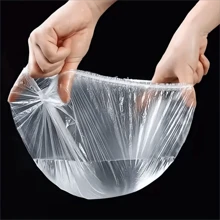 100 个/包可重复使用硅胶食品盖弹力盖适用于碗、杯子和容器 - 通用厨房食品保鲜膜密封盖 - 白色 - 查看 5