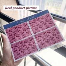 4 piezas Pegatina de tarjeta de crédito con lazo de cereza rosa, vinilo extraplano, impermeable y resistente a arrugas, cubierta extraíble para tarjeta de débito - Multicolor - Ver 5