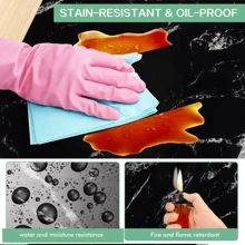 20PCS Self-Adhesive Black Marble PVC Cladding Wall Panels For Kitchen Bathroom Carnival Home Sticker - 黑色 - 查看 6