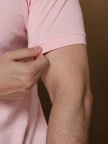 Men Polo Shirts - Màu Hồng baby - Xem 7