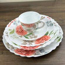 Dinner And Tea Set 20 Pieces 100% Full Glass Printed Dinner Set - 威尼斯 - 查看 10