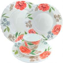 Dinner And Tea Set 20 Pieces 100% Full Glass Printed Dinner Set - 威尼斯 - 查看 1