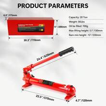 TONEIDER Power Hydraulic Ram Cylinder Jack: Single-Acting Mini Jack, Porta Power Kit, Stroke For Shipbuilding, Bridge, Construction, Precision Machinery, Small Spaces – 4Ton 10 Ton 20 Ton Capacity