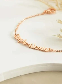 1Pc Personalized Name Bracelet, Custom Multiple Name Bracelet, Silver Bracelet For Mother, Family Name Bracelet, Mother's Day Gift, Gift For Mom