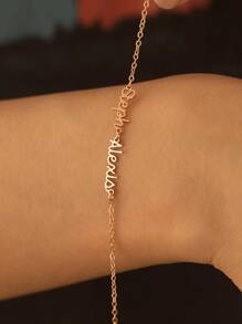 1Pc Personalized Name Bracelet, Custom Multiple Name Bracelet, Silver Bracelet For Mother, Family Name Bracelet, Mother's Day Gift, Gift For Mom