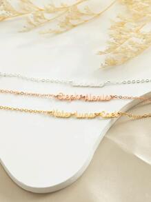 1Pc Personalized Name Bracelet, Custom Multiple Name Bracelet, Silver Bracelet For Mother, Family Name Bracelet, Mother's Day Gift, Gift For Mom
