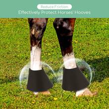 Nobleza - Campanas para Caballos, Campanas de Saltar de Neopreno, Protección para Pezuñas para Equitación (Negro) - Negro - Ver 2