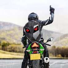 Backpack With Led Bluetooth Biker Interactive Light Rider Motorbike Motorcycle App - 黑色 - 查看 9