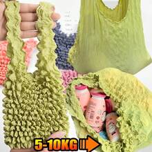 Creative Magic Expansion Fold Pleated Flexible Stretch Bags Shopping Bag Large Capacity Multi Purpose Bubble Elastic Paddy Bag Back To School Organizer School Storage Storage Bag College Organization - Multicolor - View 4