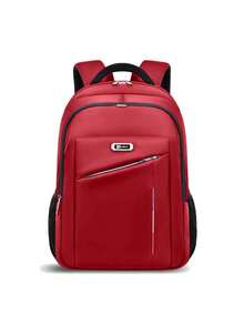 Unisex Backpack Water Resistant Waterproof Reinforced Steel Handle For Social School Travel Elegant Great Promotion Random Model Shipping - Màu Đỏ Sâu - Xem 11