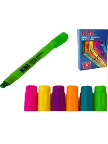 Kaz Gel Highlighter Brush 6 Colors - Round - View 1