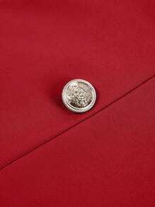 AIJ Amarilo 女士纯色简约日常长袖裤装套装，两件套，春季款 - 紅色 - 查看 7