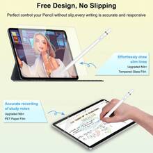 Stylus Stift kompatibel mit iPad, OTG Notfall Aufladung, Palm Rejection Neigungs-Sensor, iPad Stift mit tragbarer Stromaufladung, Apple Pencil kompatibel mit 2018-2024 iPad Pro 11"/12.9", iPad 10/9/8/7/6, iPad Mini 5/6, iPad Air 3/4/5/6