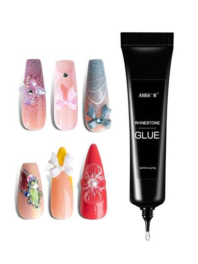 ANNA'M 15g Gel escultor para adhesivo de polvo espejo, modelado 3D, pasta, pequeño tamaño de rhinestone - Adecuado para entusiastas del arte de uñas, técnicos de uñas, uso doméstico y salones de uñas para lograr fácilmente un hermoso arte de uñas